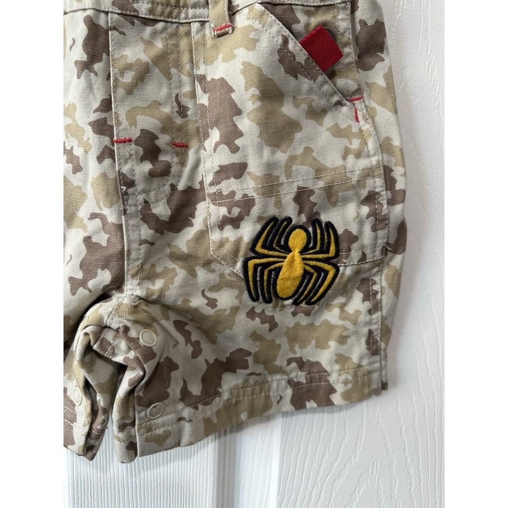 vintage Y2K Marvel Spider-Man camouflage overalls Rare 18M - Picture 3 of 9